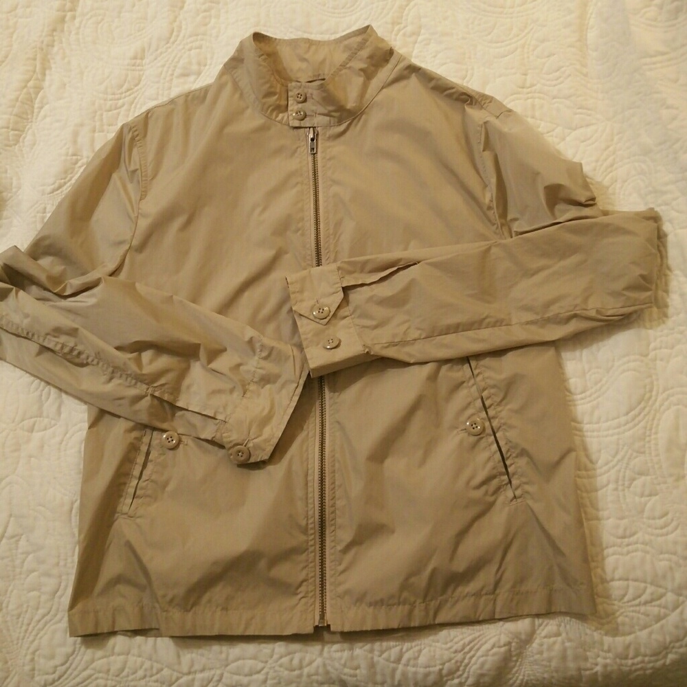 Club Monaco Beige Windbreaker Bomber Jacket